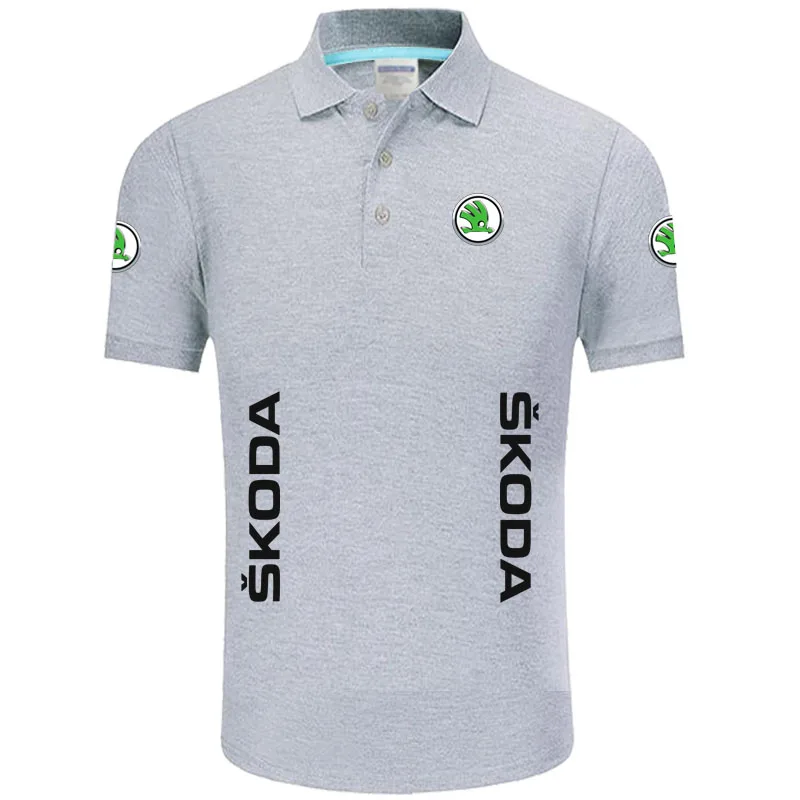 Unisex shirts Summer High quality brand Skoda logo polo short sleeve shirt Fashion casual Solid Polo Shirt
Unisex shirts Summer High quality brand Skoda logo polo short sleeve shirt Fashion casual Solid Polo Shirt