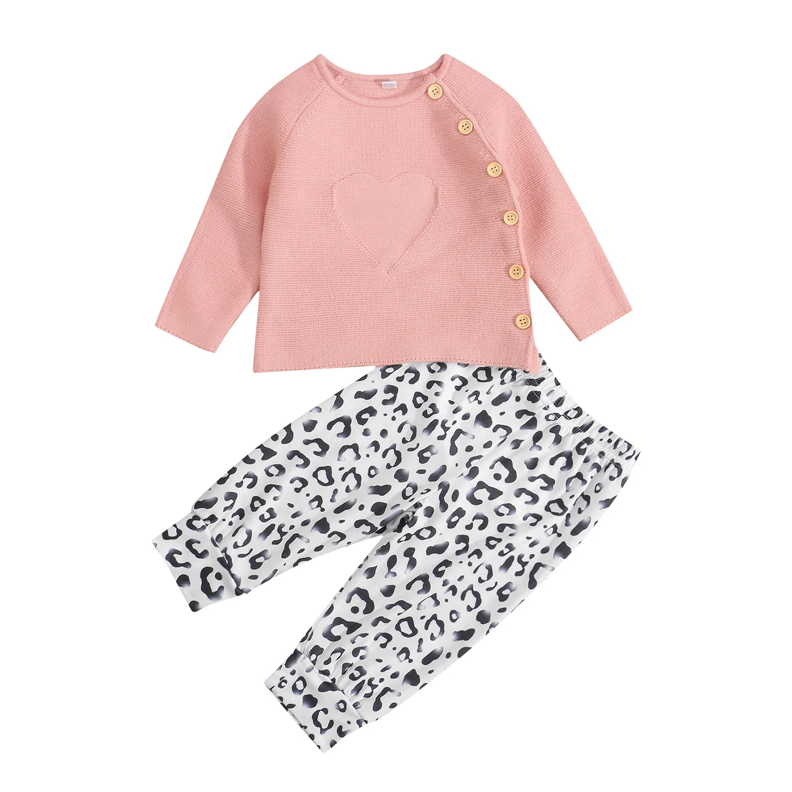 Newborn Baby Girl Clothes 2021 Autumn Solid Color Love Heart Long Sleeve O-neck Sweater Leopard Print Trousers Warm Clothing Set
Newborn Baby Girl Clothes 2021 Autumn Solid Color Love Heart Long Sleeve O-neck Sweater Leopard Print Trousers Warm Clothing Set