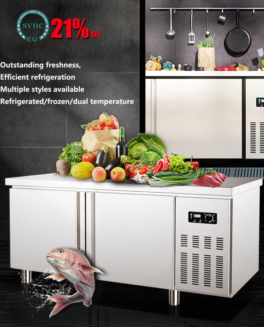 Refrigeration Workbench Kitchen Fresh-keeping Freezer Refrigerator Milk Tea Shop Water Bar Cold Freezer Operation Table
Refrigeration Workbench Kitchen Fresh-keeping Freezer Refrigerator Milk Tea Shop Water Bar Cold Freezer Operation Table