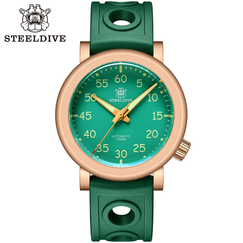 STEELDIVE SD1910S Men's Diving Watch 1000M Waterproof 45MM Luminous NH35 Automatic Movement CUSN8 Bronze Mechanical Wristwatch
STEELDIVE SD1910S Men's Diving Watch 1000M Waterproof 45MM Luminous NH35 Automatic Movement CUSN8 Bronze Mechanical Wristwatch
