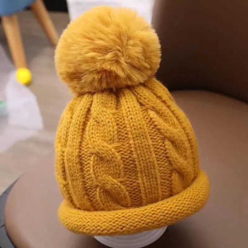 Boys Girls Knitted Hats New Fashion Cute Ball Thick Hat Baby Lovely Accessories Children's Winter Hat Kids Solid Knitting Caps
Boys Girls Knitted Hats New Fashion Cute Ball Thick Hat Baby Lovely Accessories Children's Winter Hat Kids Solid Knitting Caps