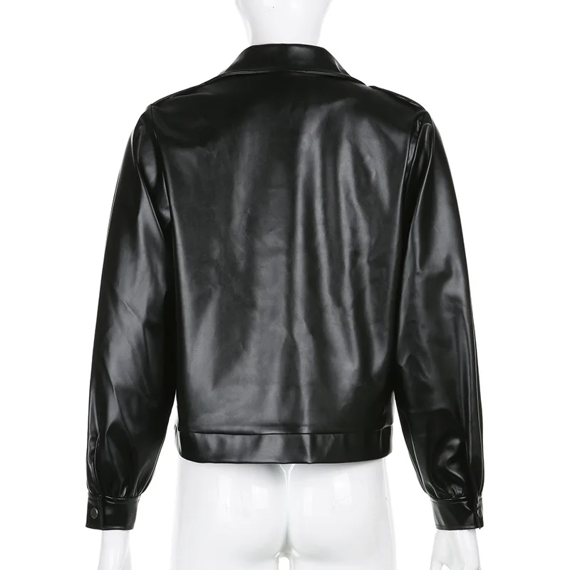 Leather Women Jacket 2020 Winter New Women's Fashion Black Suit Collar Zipper Jacket Women Casual Top
Leather Women Jacket 2020 Winter New Women's Fashion Black Suit Collar Zipper Jacket Women Casual Top