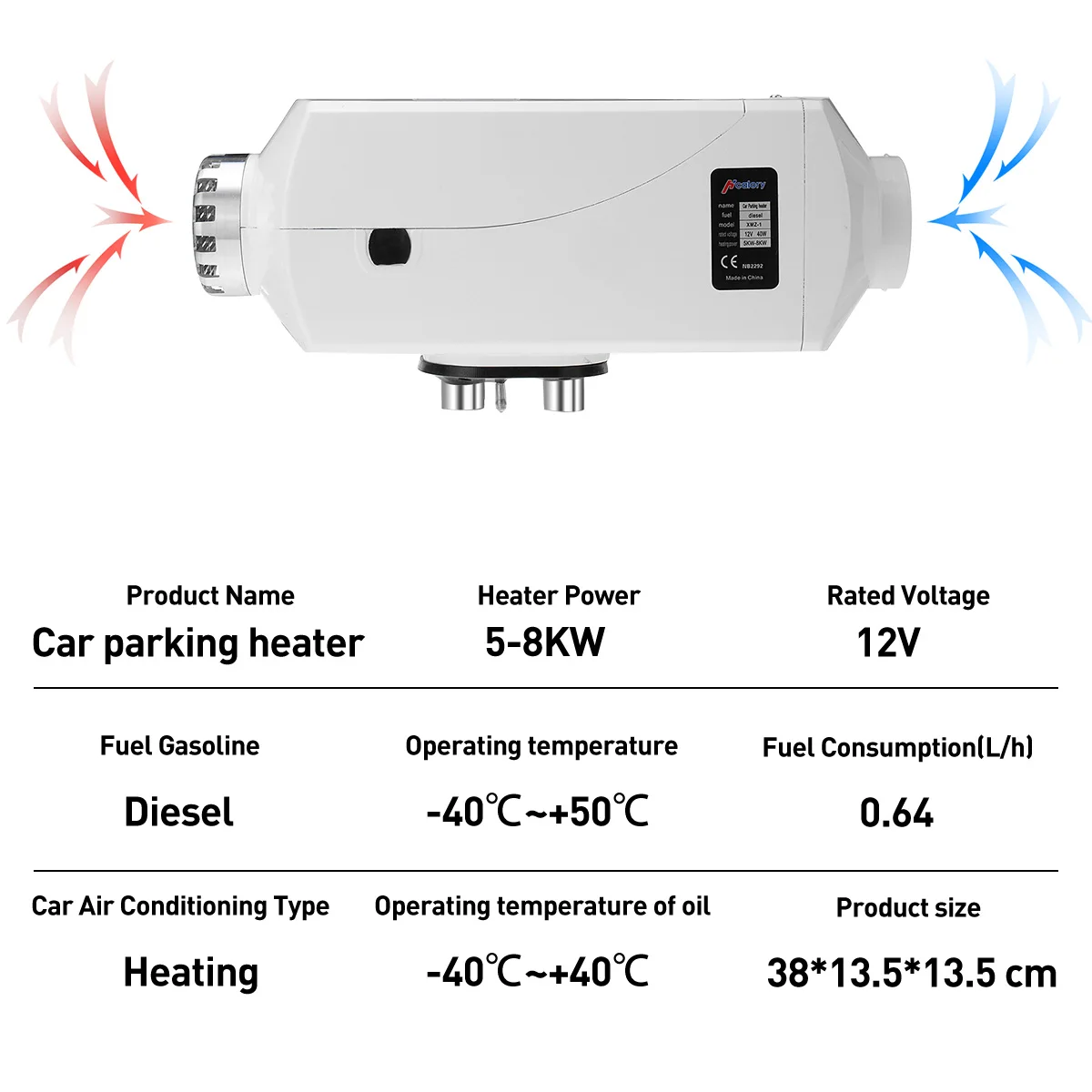 HCalory Car Heater 12V 8KW Diesel Air Heater Intelligent Voice LCD Remote Control Monitor Switch for RV Motorhome Trailer, Truck
HCalory Car Heater 12V 8KW Diesel Air Heater Intelligent Voice LCD Remote Control Monitor Switch for RV Motorhome Trailer, Truck