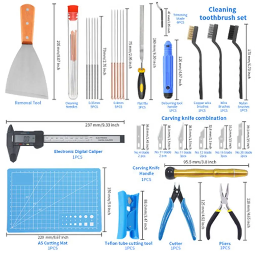 42pcs/set 3D Printer Cleaning And Disassembly Tools DIY Kit 3D Printer Accessories Tools For Printing Disassembly Cleaning
42pcs/set 3D Printer Cleaning And Disassembly Tools DIY Kit 3D Printer Accessories Tools For Printing Disassembly Cleaning