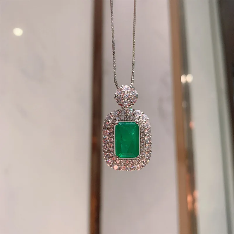 Emerald Square Pendant Artificial Emerald Pendant Set Jewelry Necklace for Women Accessories Fashion Gifts
Emerald Square Pendant Artificial Emerald Pendant Set Jewelry Necklace for Women Accessories Fashion Gifts
