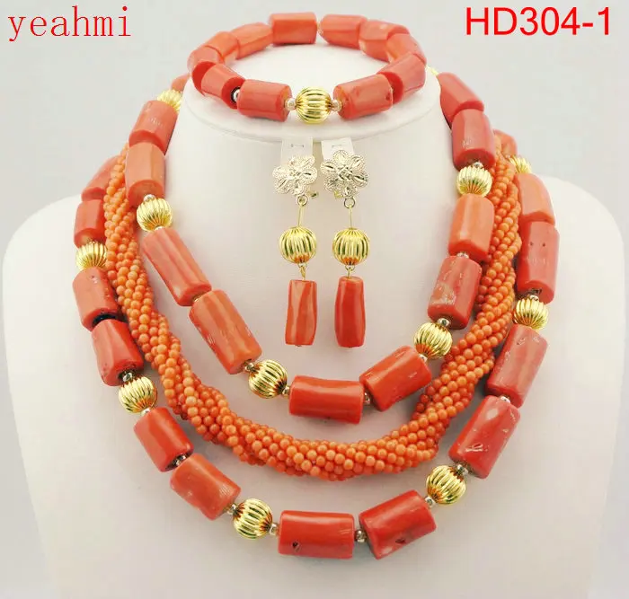 Pretty African Wedding Jewelry Set Orange Coral Beads Necklace Set Nigerian Beaded Necklace Jewelry Set Free Shipping HD304-1
Pretty African Wedding Jewelry Set Orange Coral Beads Necklace Set Nigerian Beaded Necklace Jewelry Set Free Shipping HD304-1
