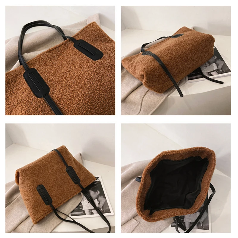 2021 Women handbag large capacity soft wool plush Woman bags ladies Totes Shopping Bag bolsa feminine
2021 Women handbag large capacity soft wool plush Woman bags ladies Totes Shopping Bag bolsa feminine