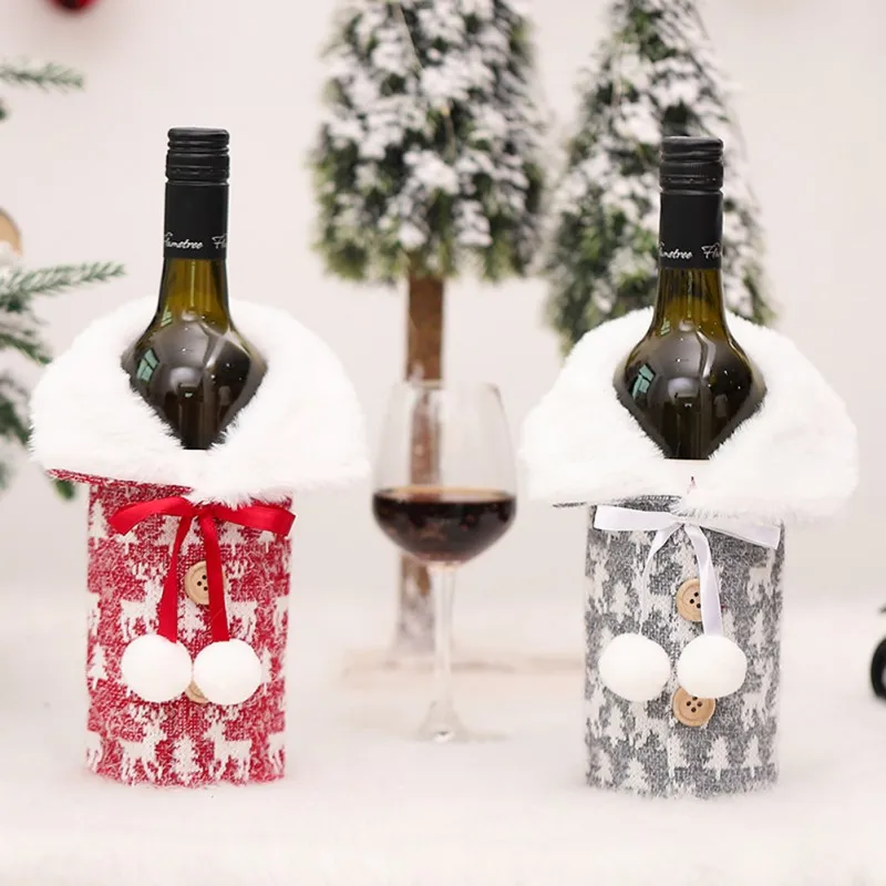 Hot Christmas Sweater Wine Bottle Cover Fur Wine Bottle Holder Christmas Wine Gifts Ornament Home Party Kitchen Decor
Hot Christmas Sweater Wine Bottle Cover Fur Wine Bottle Holder Christmas Wine Gifts Ornament Home Party Kitchen Decor