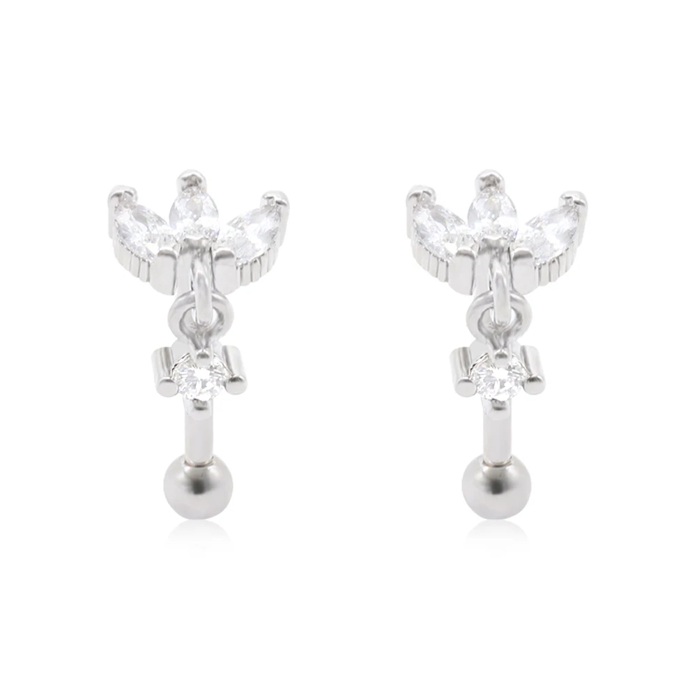 2Pcs 16G Stainless Steel Cubic Zircon Stud Earrings Piercing Gifts For Friend Christmas Fashion Jewelry
2Pcs 16G Stainless Steel Cubic Zircon Stud Earrings Piercing Gifts For Friend Christmas Fashion Jewelry
