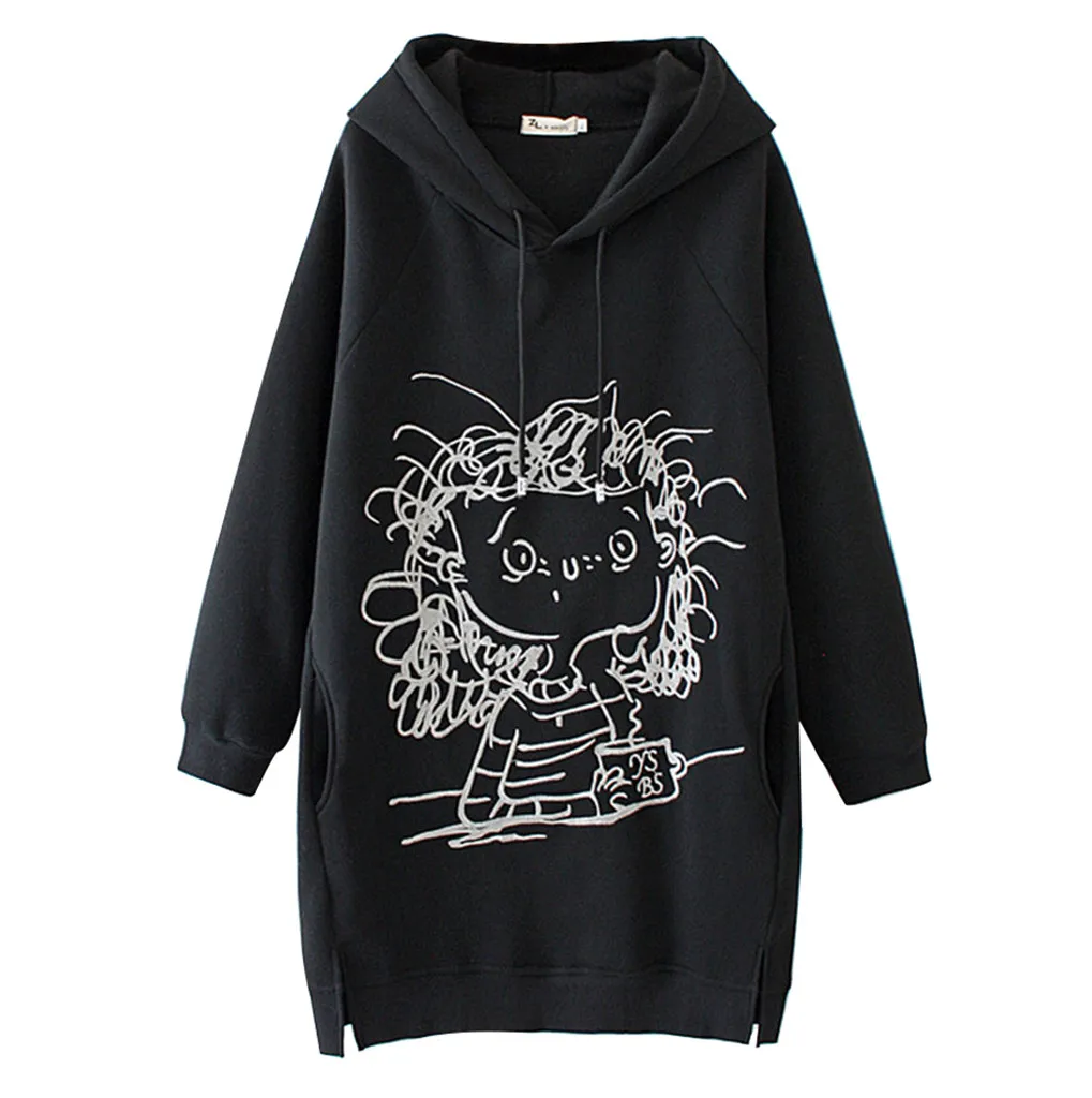 Women Cartoon Girl Print Long Sleeve Splited Hoodie Sweatshirt Pullover Top harajuku hoodie sudaderas
Women Cartoon Girl Print Long Sleeve Splited Hoodie Sweatshirt Pullover Top harajuku hoodie sudaderas
