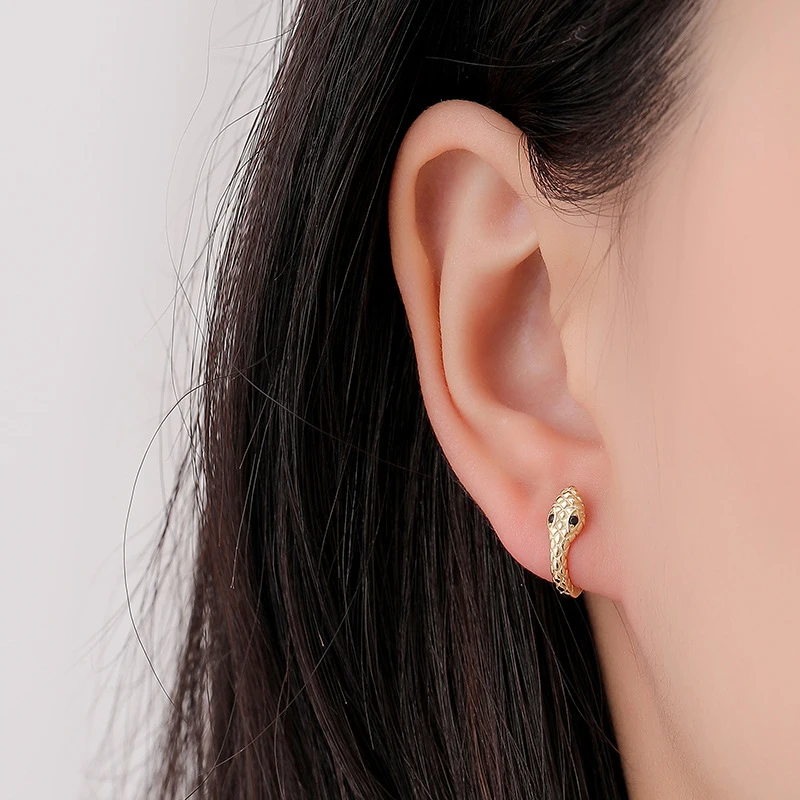 Fashion Punk Snake Earrings Gold Color Personality Stud Earrings For Women Vintage Animal Female Jewelry Gift
Fashion Punk Snake Earrings Gold Color Personality Stud Earrings For Women Vintage Animal Female Jewelry Gift