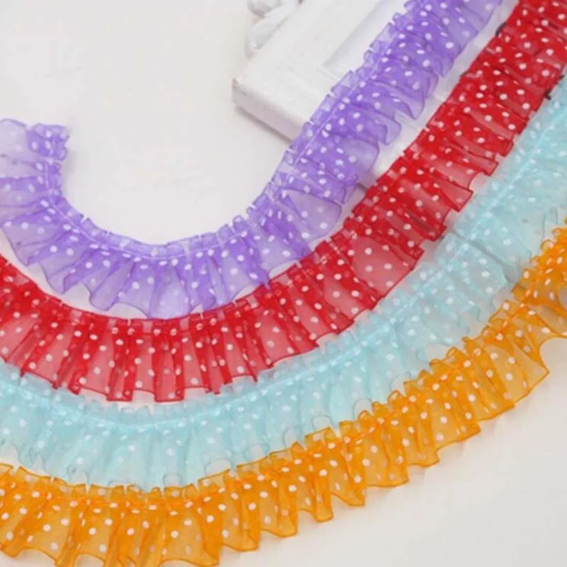 31Yards Dot Motif Organza Lace Gathered Pleated Trim Fabric Home Handmade Cloth Decoration 25mm for Doll Material
31Yards Dot Motif Organza Lace Gathered Pleated Trim Fabric Home Handmade Cloth Decoration 25mm for Doll Material
