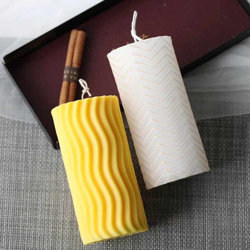 3D Cylinder Stripe Wave Candle Mold Silicone Clay Soap Mould for Making Soy Wax Beeswax Candles Handmade Art Craft
3D Cylinder Stripe Wave Candle Mold Silicone Clay Soap Mould for Making Soy Wax Beeswax Candles Handmade Art Craft