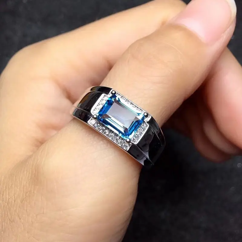 gorgeous 6*8mm size Natural blue topaz gem Ring S925 Silver Natural Gemstone men ring birthstone gift Jewelry Sagittarius
gorgeous 6*8mm size Natural blue topaz gem Ring S925 Silver Natural Gemstone men ring birthstone gift Jewelry Sagittarius