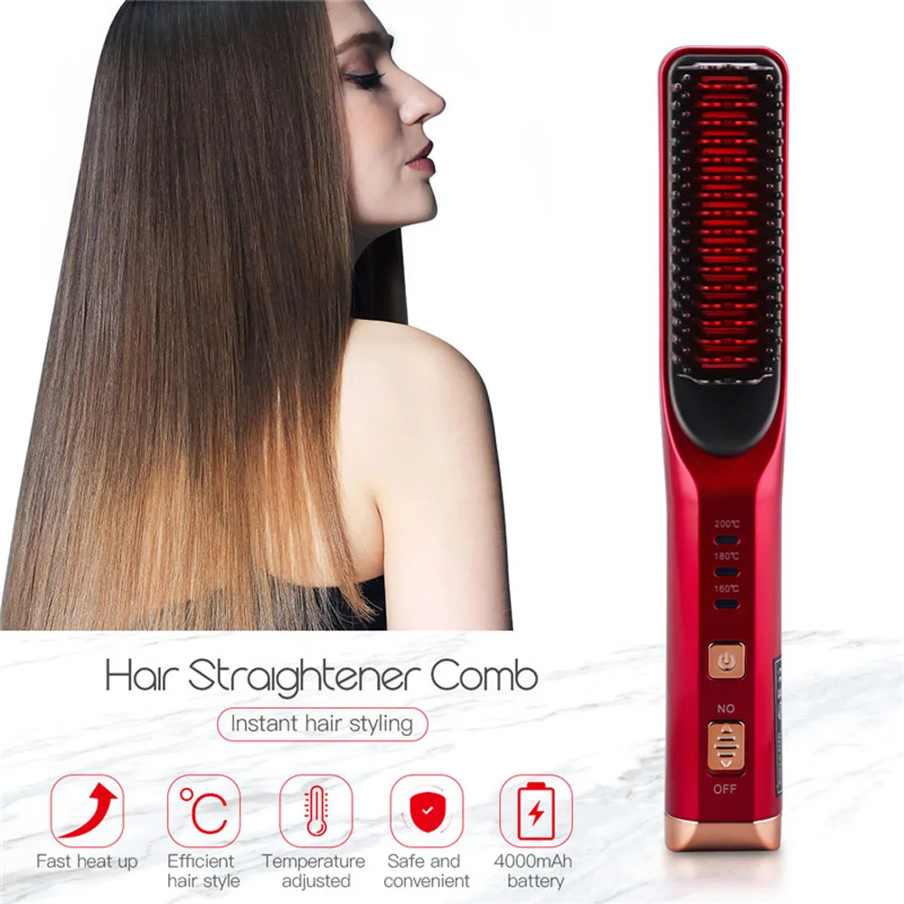 Wireless charging straightening comb does not hurt hair straightening dry and wet dual straightening device, 3 levels adjustable
Wireless charging straightening comb does not hurt hair straightening dry and wet dual straightening device, 3 levels adjustable