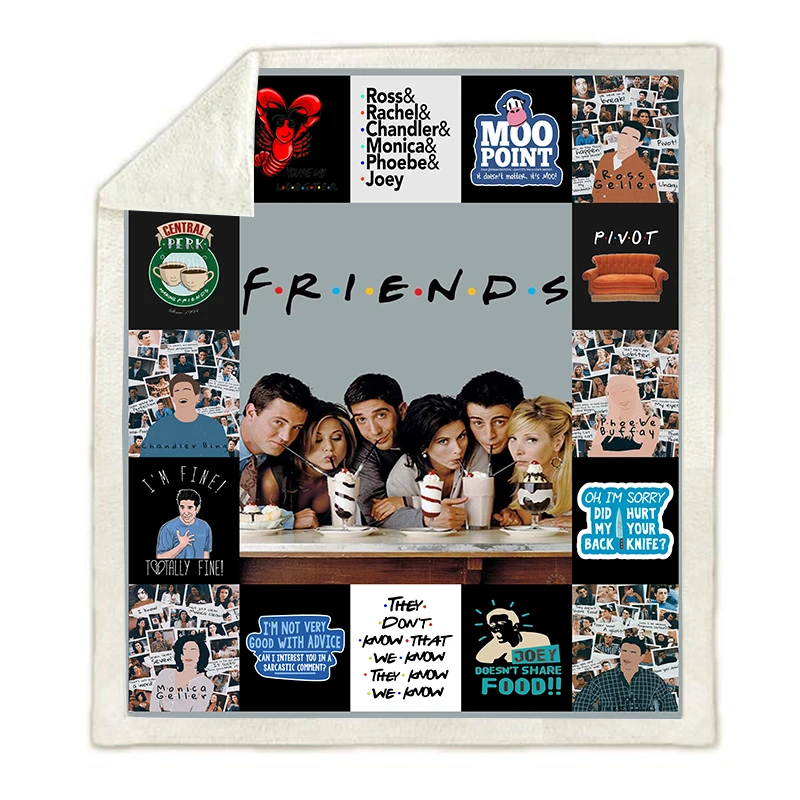 SOFTBATFY Friends Blanket Sofa Bedding Blankets Drop Ship