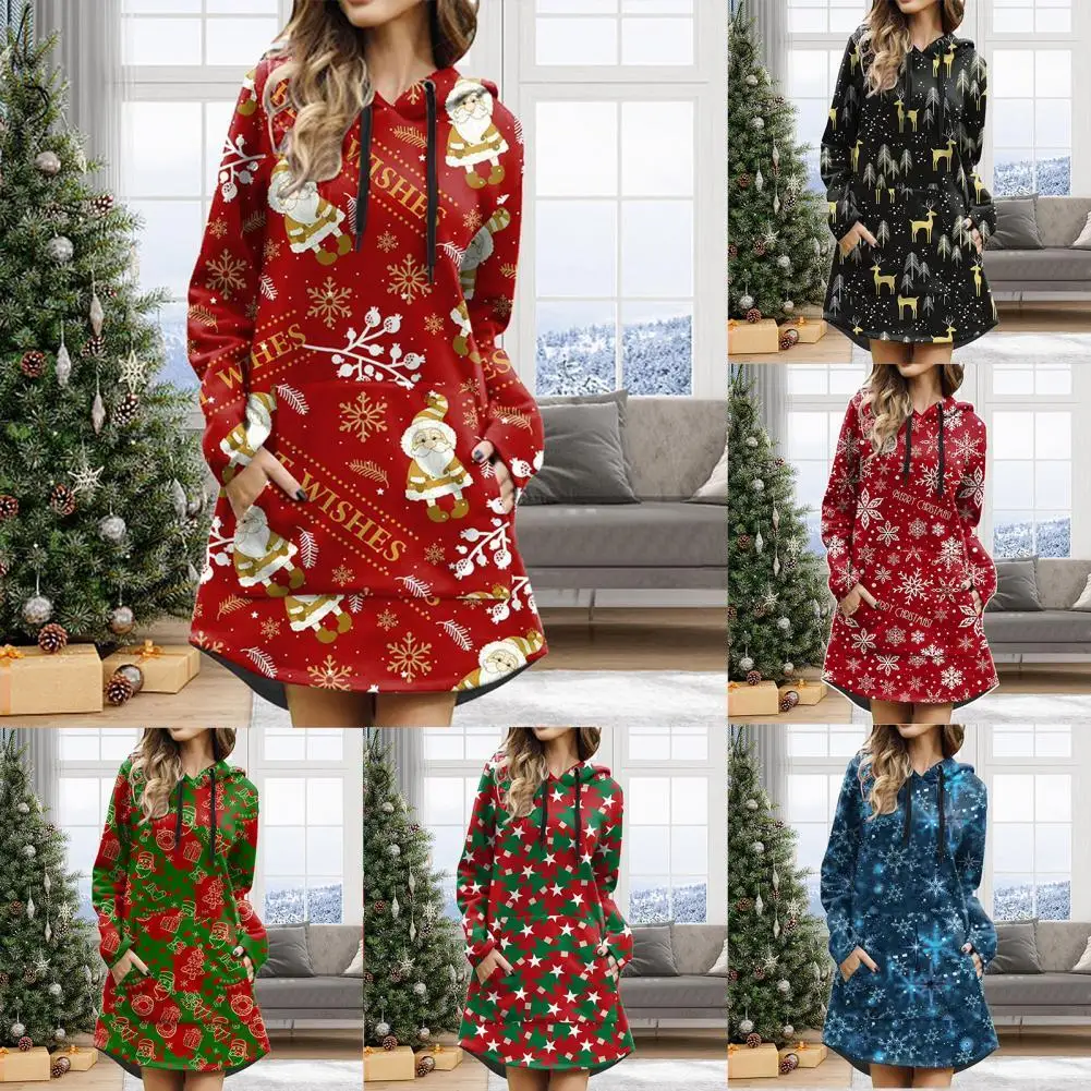 Dropshipping Hooded Drawstring Sweatshirt Dress Arc Hem Happy New Year Merry Christmas Dres Festival Clothing
Dropshipping Hooded Drawstring Sweatshirt Dress Arc Hem Happy New Year Merry Christmas Dres Festival Clothing