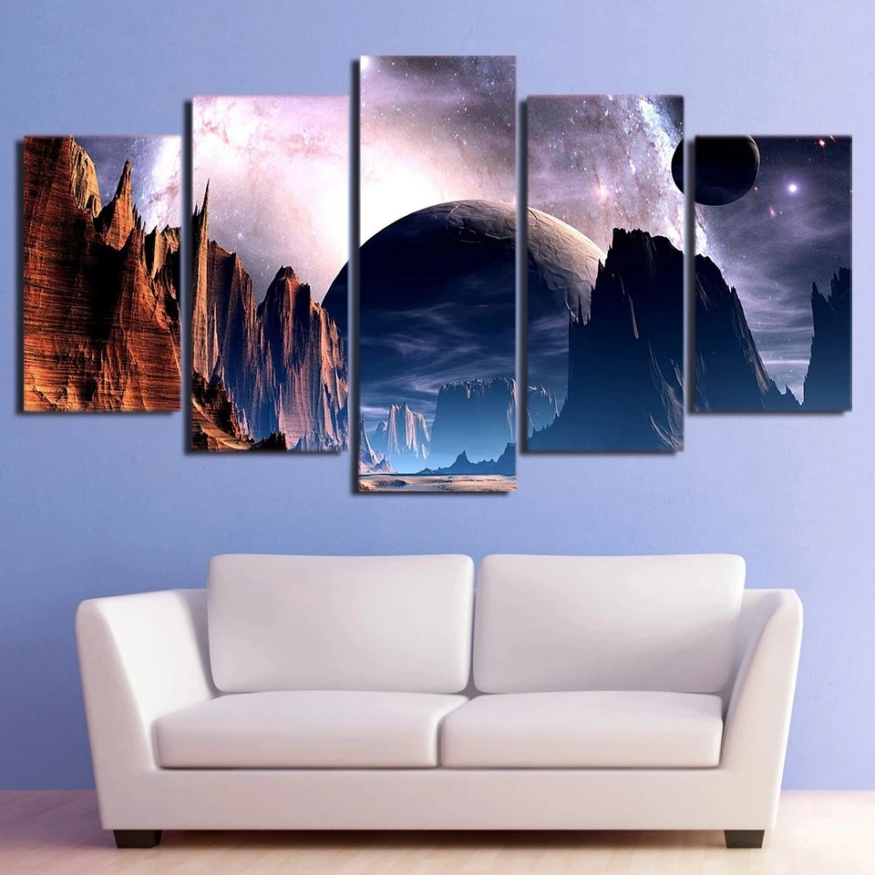 Posters Frame Living Room HD Printed Painting 5 Piece/Pcs Nature Scenery Mountains Planet Modern Wall Art Pictures Home Decor
Posters Frame Living Room HD Printed Painting 5 Piece/Pcs Nature Scenery Mountains Planet Modern Wall Art Pictures Home Decor