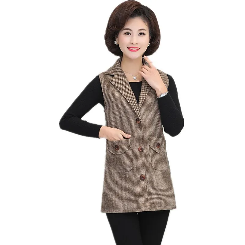 Women's clothing Latest Middle-Aged Women Long Vest Turndown Collar Large Fashion Slim High-Quality Plus Size 5XL Women Vest
Women's clothing Latest Middle-Aged Women Long Vest Turndown Collar Large Fashion Slim High-Quality Plus Size 5XL Women Vest