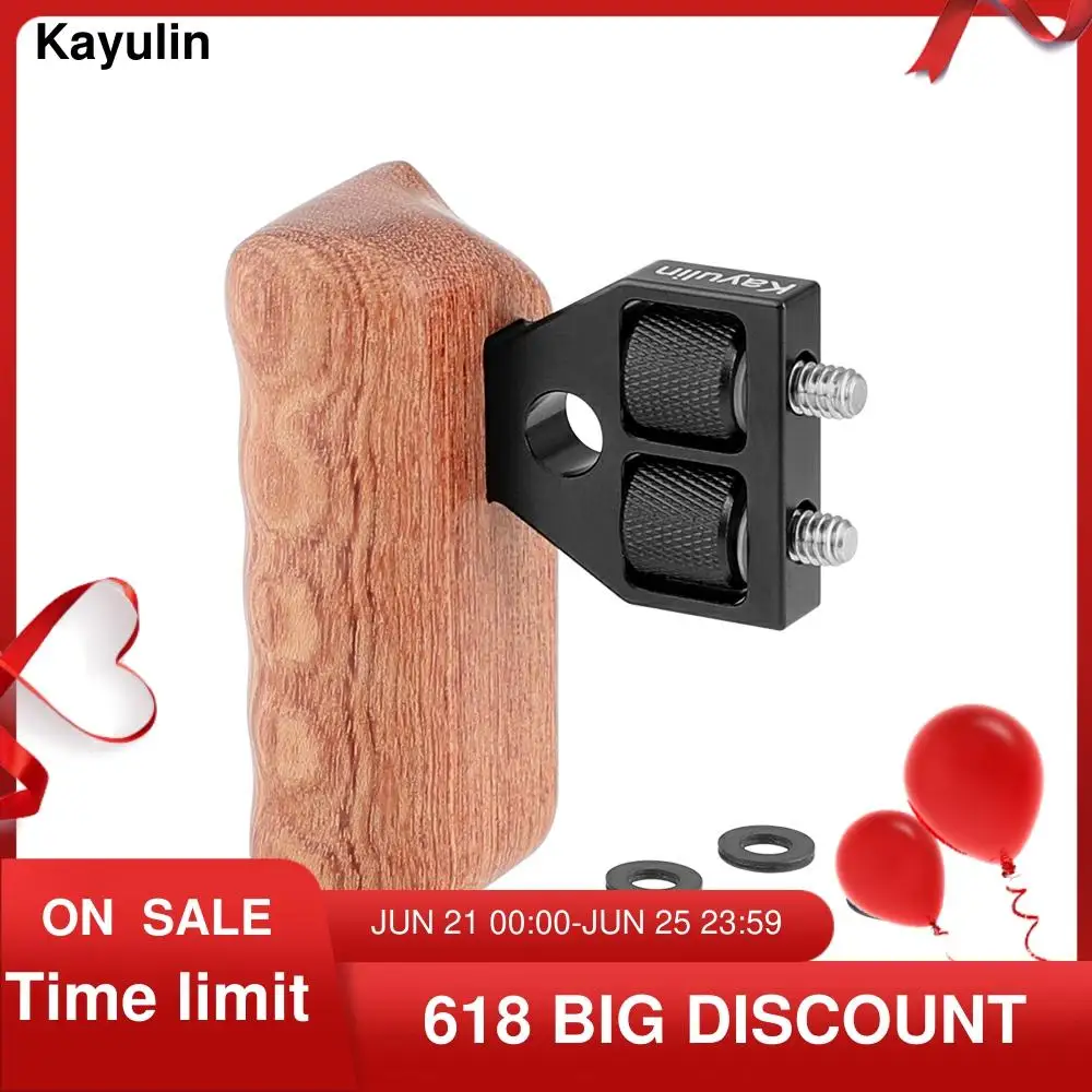 Kayulin DSLR деревянная ручка fr правое Крепление Держатель для DV видео клетки Rig Photo Studio