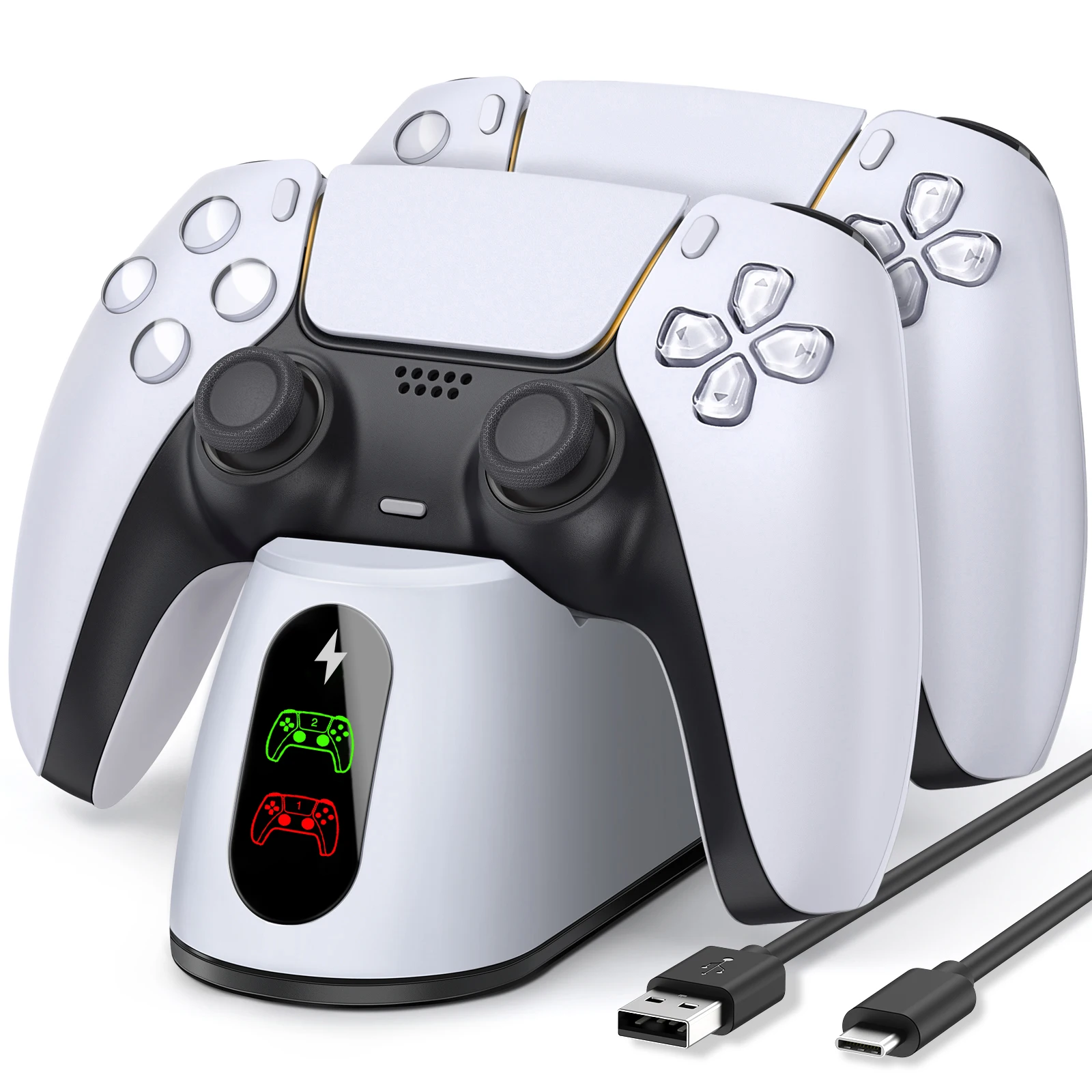 Dual Fast Charger for PS5 Controller Type-C Port Charging Dock Station for Sony Playstation 5 Joystick Gamepad For PS5 Accessory
Dual Fast Charger for PS5 Controller Type-C Port Charging Dock Station for Sony Playstation 5 Joystick Gamepad For PS5 Accessory