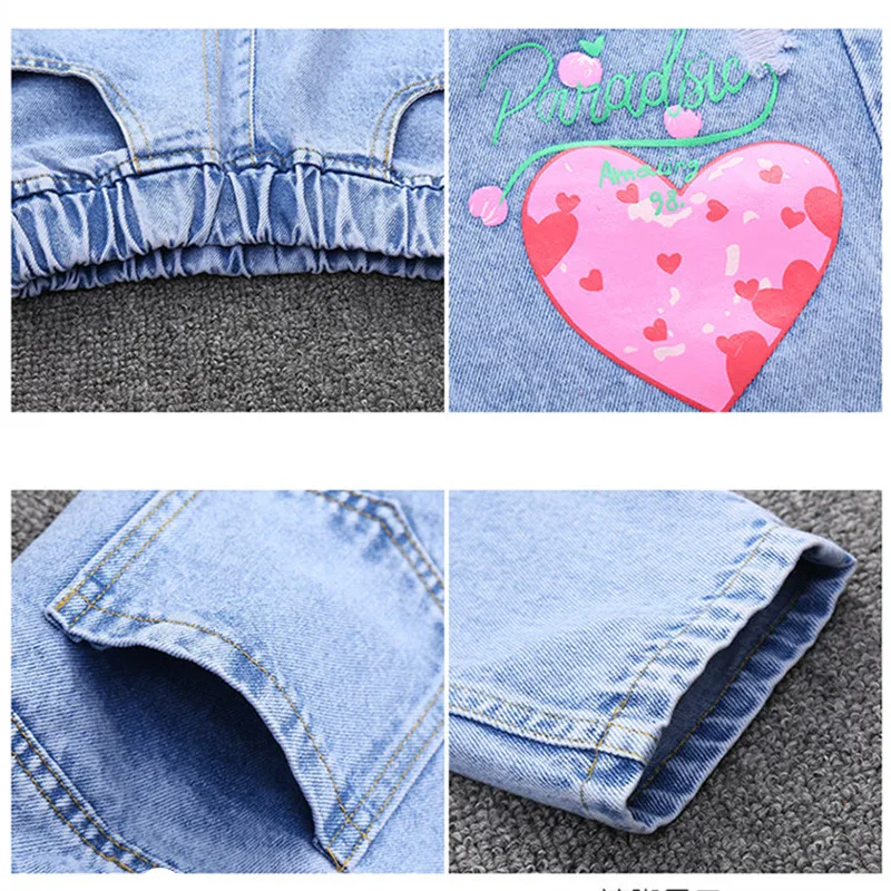 2020 Girls Jeans Kids Fashion Elasticated Waist Jeans Girls Spring Fall High Quality Pencil Pants Heart Print Skinny Jeans 4-14Y
2020 Girls Jeans Kids Fashion Elasticated Waist Jeans Girls Spring Fall High Quality Pencil Pants Heart Print Skinny Jeans 4-14Y