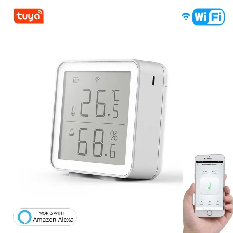 Датчик температуры и влажности Tuya Wi-Fi для умного дома, комнатный термометр с ЖК-дисплеем, интеллектуальное соединение для умного дома
Датчик температуры и влажности Tuya Wi-Fi для умного дома, комнатный термометр с ЖК-дисплеем, интеллектуальное соединение для умного дома
