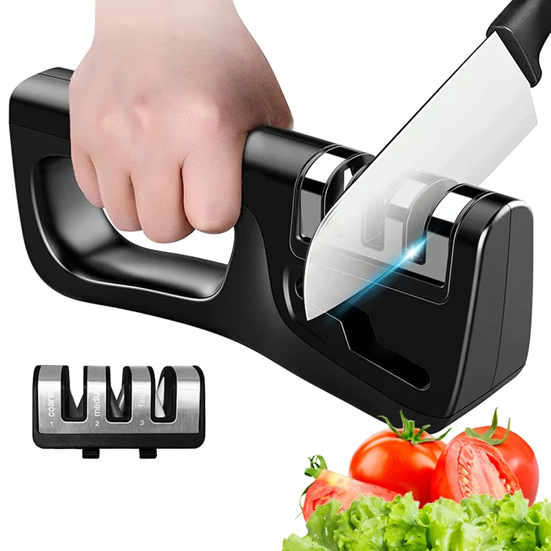 Knife Sharpener 3 Stages Diamond Sharpener Stone Set Professional 4 in 1 Chef Knives Kitchen Gadgets Scissors Sharpening Tools
Knife Sharpener 3 Stages Diamond Sharpener Stone Set Professional 4 in 1 Chef Knives Kitchen Gadgets Scissors Sharpening Tools