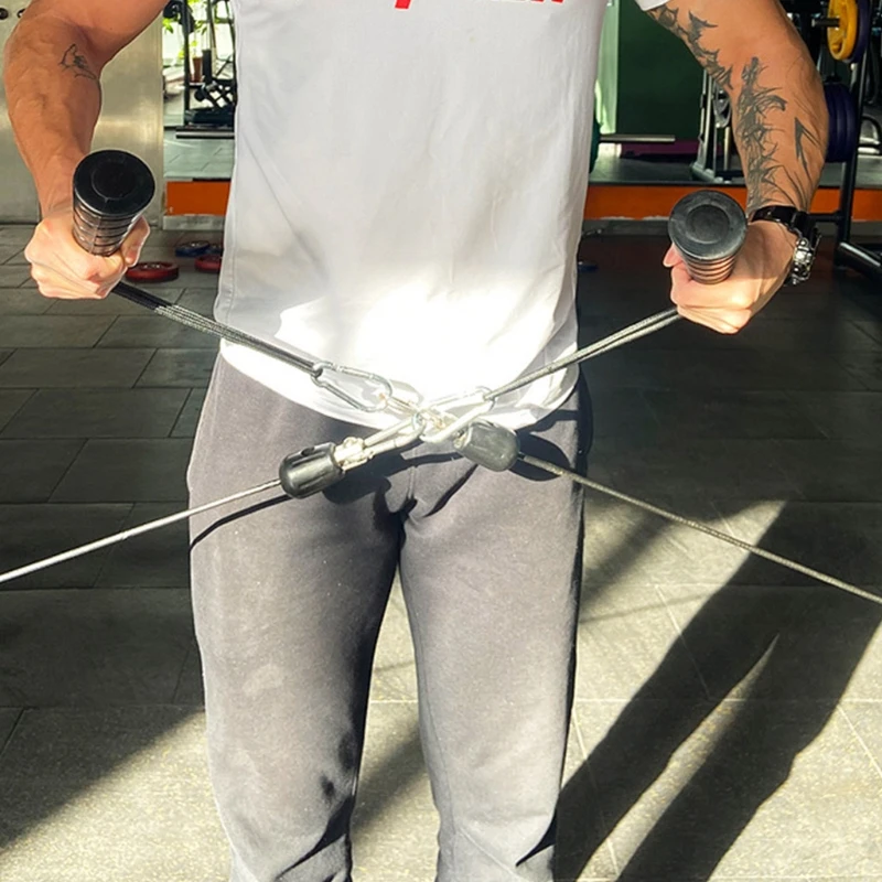 1 Pair Biceps Triceps Drawstring Single Grip Rope Pull Down Cable Gym Attachment W8EE
1 Pair Biceps Triceps Drawstring Single Grip Rope Pull Down Cable Gym Attachment W8EE