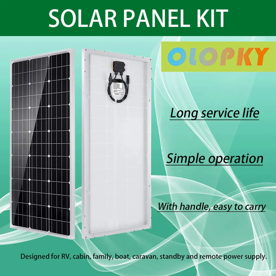 100w Solar panel kit 100W 12V single crystal off grid system, which can withstand strong wind
100w Solar panel kit 100W 12V single crystal off grid system, which can withstand strong wind
