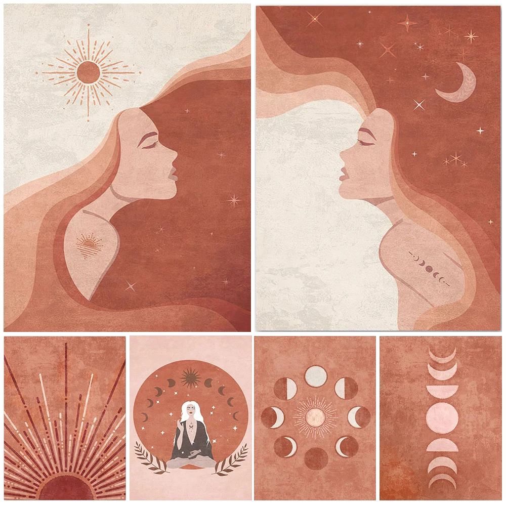 Illustration Sun Moon Phase Yoga Girl Art Posters And Prints Wall Art Canvas Painting Wall Pictures For Living Room Home Decor
Illustration Sun Moon Phase Yoga Girl Art Posters And Prints Wall Art Canvas Painting Wall Pictures For Living Room Home Decor