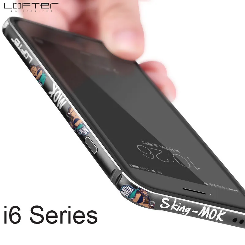 Роскошный Алюминиевый металлический бампер для Apple iPhone 6 6s Plus чехол с мультяшной