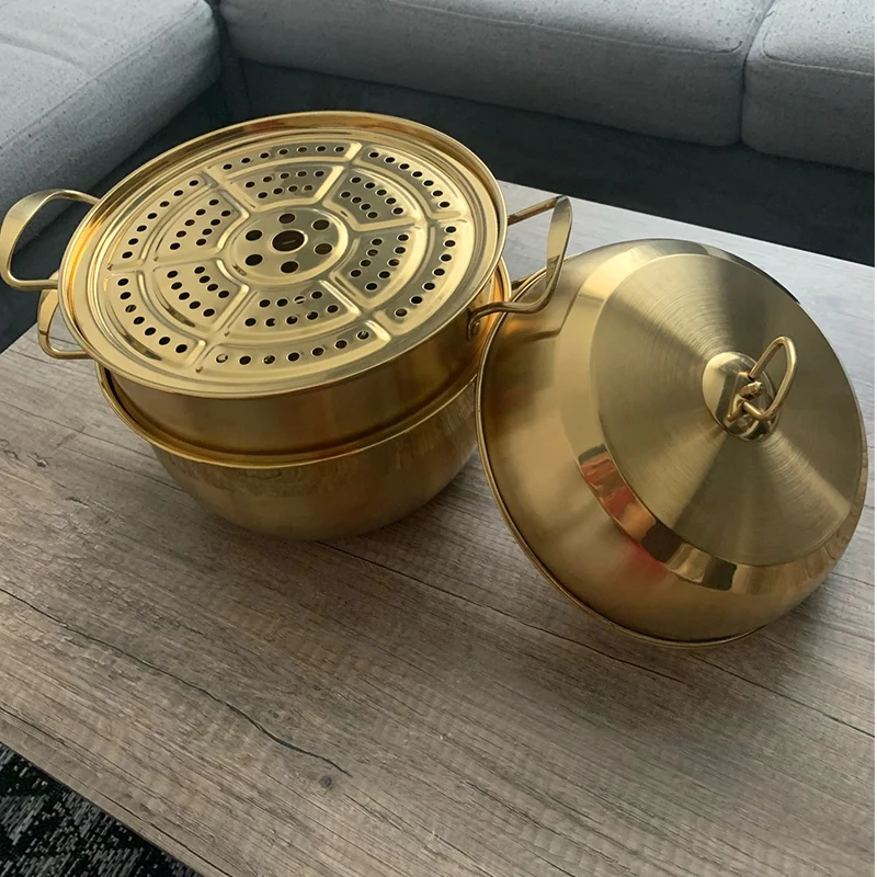 1 Pcs Steamer Pot Stainless Steel Three layer Thick Gold Steamer Pot Soup Steam Pot Cooking Pots Cooker Gas Stove
1 Pcs Steamer Pot Stainless Steel Three layer Thick Gold Steamer Pot Soup Steam Pot Cooking Pots Cooker Gas Stove