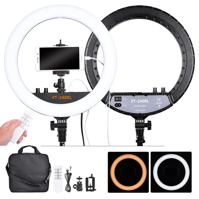 fosoto FT-240RL 14 inch Photographic Light 240 leds Ring Light 48W Ring Lamp With Remote For Camera Phone Video Photo studio
fosoto FT-240RL 14 inch Photographic Light 240 leds Ring Light 48W Ring Lamp With Remote For Camera Phone Video Photo studio