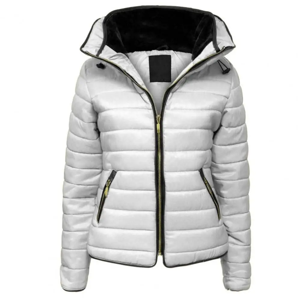Zipper Closure Pockets Windproof Women Coat Stand Collar Solid Color Puffer Coat for Daily Wear
Zipper Closure Pockets Windproof Women Coat Stand Collar Solid Color Puffer Coat for Daily Wear