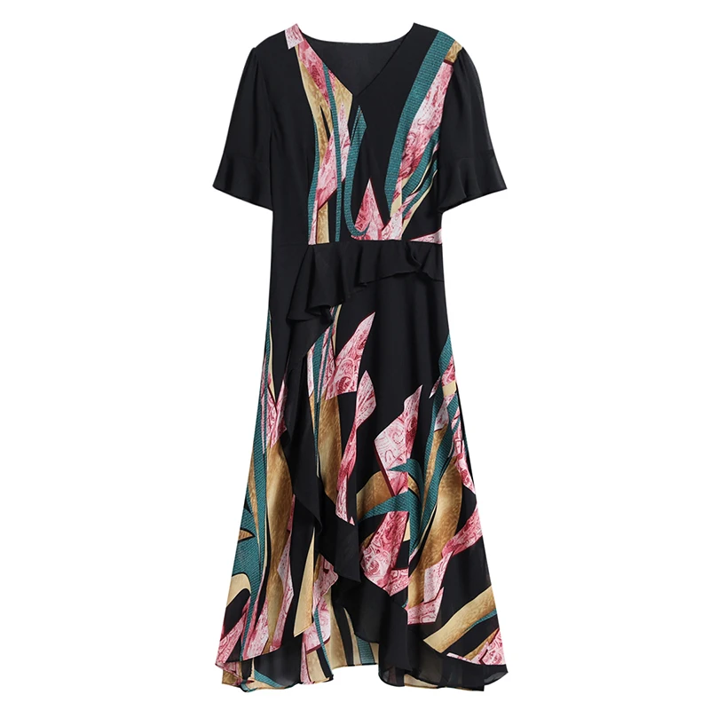 Make floral dress dress chiffon ruffled western style of the dress temperamental goddess van waist skirt
Make floral dress dress chiffon ruffled western style of the dress temperamental goddess van waist skirt