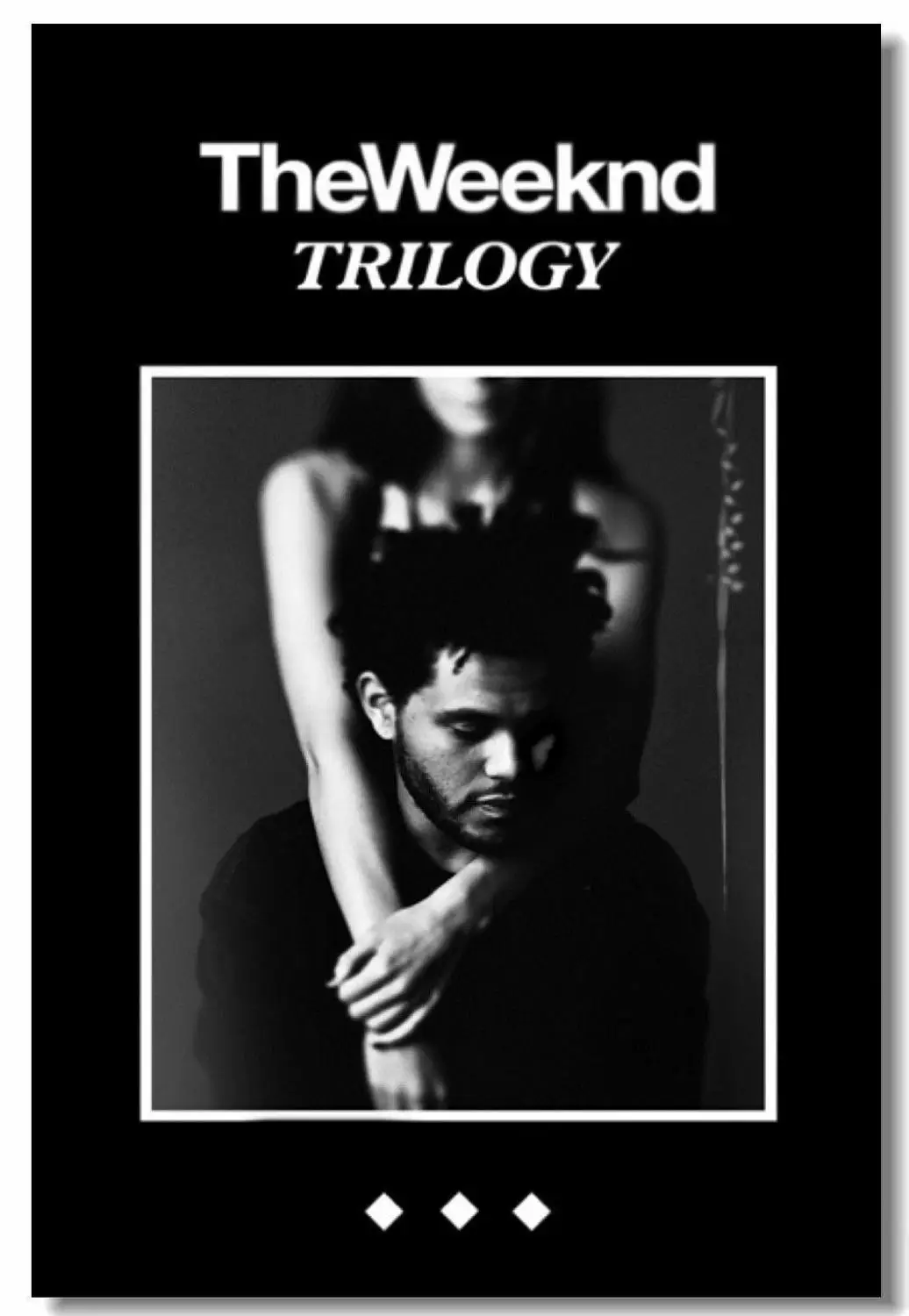 Фото The Weeknd Трилогия певица альбом рэп музыкальный Тур шелковой ткани настенный