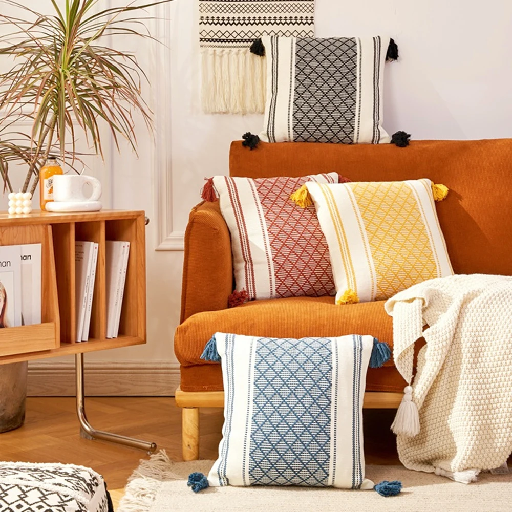 Tasseled Pillow Cover Geometric Decorative Throw Pillow Case Cushion Cover Home Decor for Living Room Bed Sofa Chair 45x45cm
Tasseled Pillow Cover Geometric Decorative Throw Pillow Case Cushion Cover Home Decor for Living Room Bed Sofa Chair 45x45cm