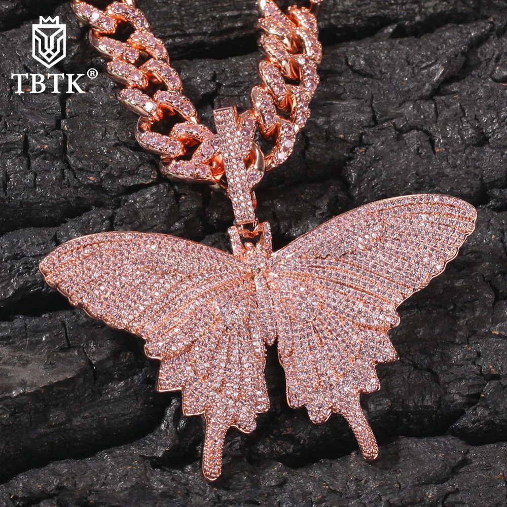 TBTK Necklaces For Women Fine Jewelry Rose Gold Butterfly Pendant Pink Zirconia Stones Animal Fashion Luxury Jewelry
TBTK Necklaces For Women Fine Jewelry Rose Gold Butterfly Pendant Pink Zirconia Stones Animal Fashion Luxury Jewelry