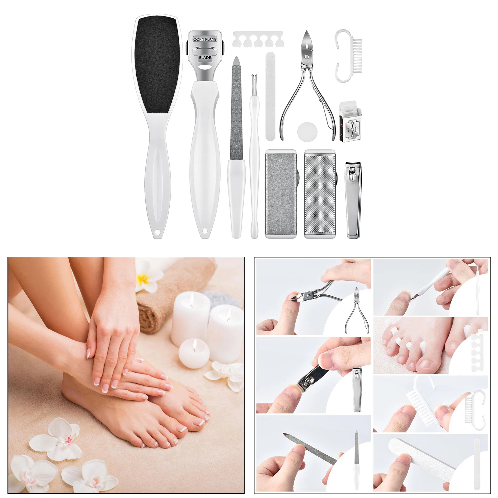 22 in 1 Pedicure Sets, Pedicure Kit Tools Nail Files Clipper Scraper Foot Care Rasp Callus Dead Skin Remover
22 in 1 Pedicure Sets, Pedicure Kit Tools Nail Files Clipper Scraper Foot Care Rasp Callus Dead Skin Remover