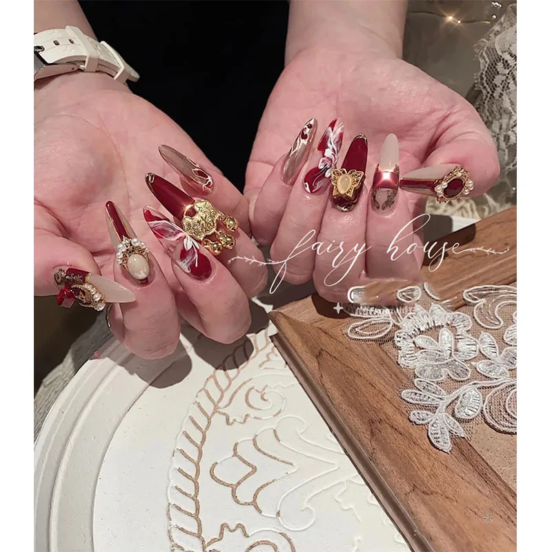 Nail Decoration Tips Elegant Retro Designs Alloy With Exquisite Jewelry Zircon Rhinestones 5 Pcs/Set For Beauty Salons
Nail Decoration Tips Elegant Retro Designs Alloy With Exquisite Jewelry Zircon Rhinestones 5 Pcs/Set For Beauty Salons