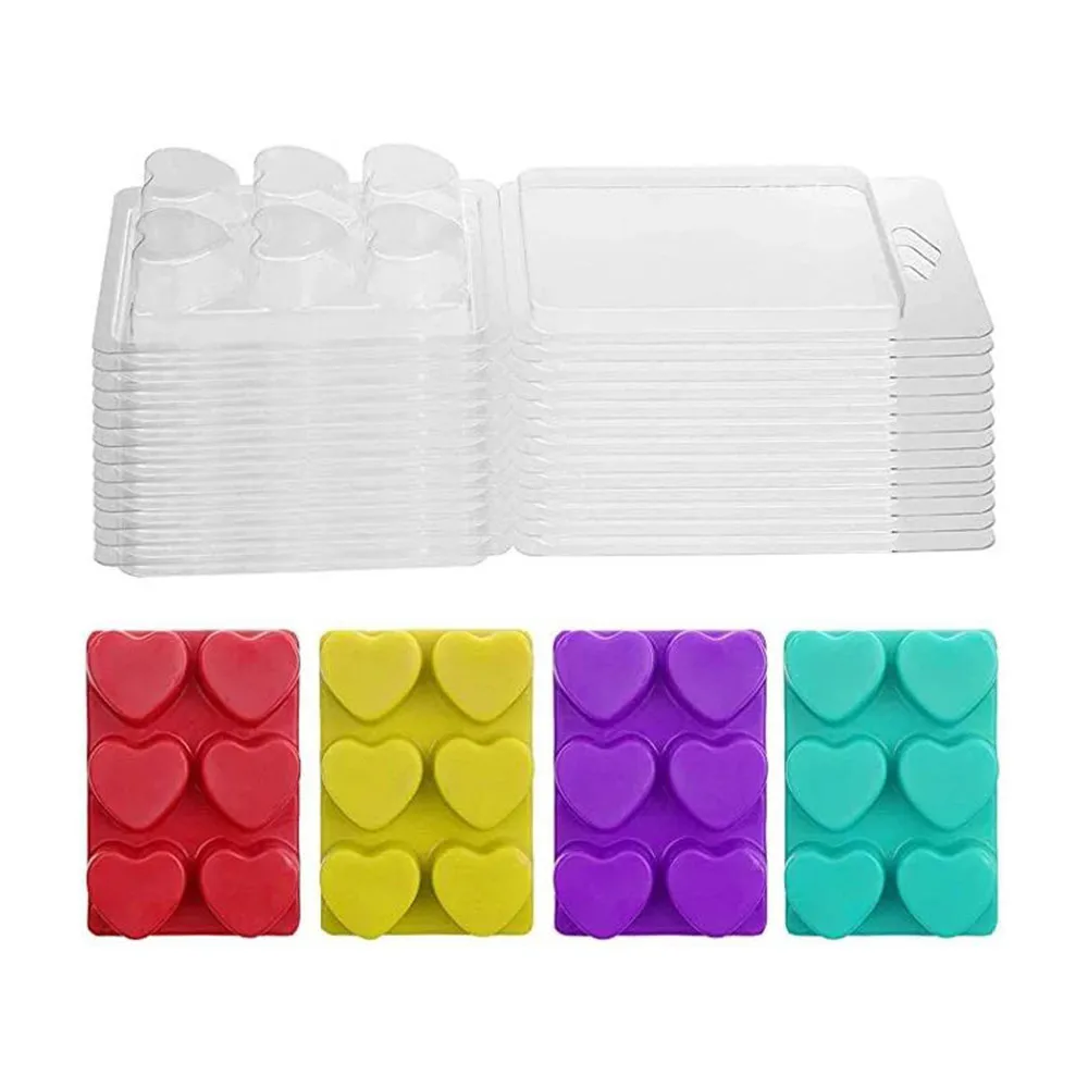 25Pcs/Set Heart Shape Wax Melt Molds Clear Empty Plastic Wax Melt Clamshells For Wickless Wax Melt Candles Boxes
25Pcs/Set Heart Shape Wax Melt Molds Clear Empty Plastic Wax Melt Clamshells For Wickless Wax Melt Candles Boxes