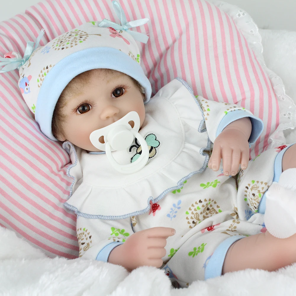 40 см кукла bebe reborn детские куклы малышка девочка ткань тело Мягкий силикон