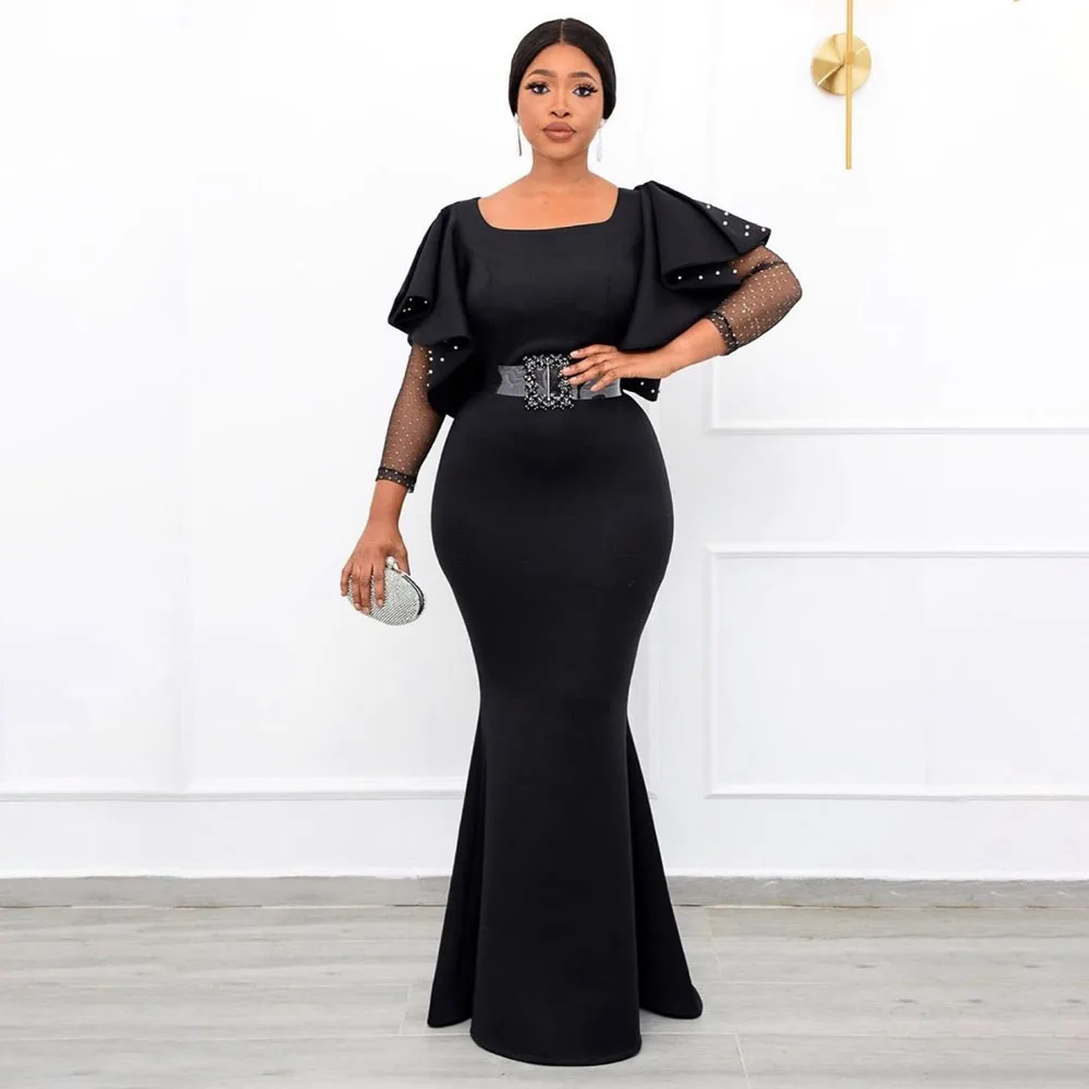 Autumn New 2021 Solid Color Womens Dress Fashion Temperament Beading Ruffle Lace High Waist Lotus Sleeve Casual African Dress
Autumn New 2021 Solid Color Womens Dress Fashion Temperament Beading Ruffle Lace High Waist Lotus Sleeve Casual African Dress