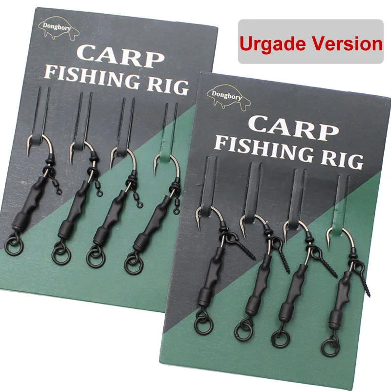 4PCS Carp Rig Coated Barbed Carp Fishing Hook Ready Tied Ronnie Rig Hook Links Hair Combi Chod Rig 4 6 8
4PCS Carp Rig Coated Barbed Carp Fishing Hook Ready Tied Ronnie Rig Hook Links Hair Combi Chod Rig 4 6 8