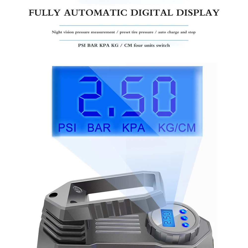 AOZBZ New Portable Hand-Held Air Pump Charging Air Pump Car Tire Pump With Digital Screen LED Fast Easy To Operate
AOZBZ New Portable Hand-Held Air Pump Charging Air Pump Car Tire Pump With Digital Screen LED Fast Easy To Operate