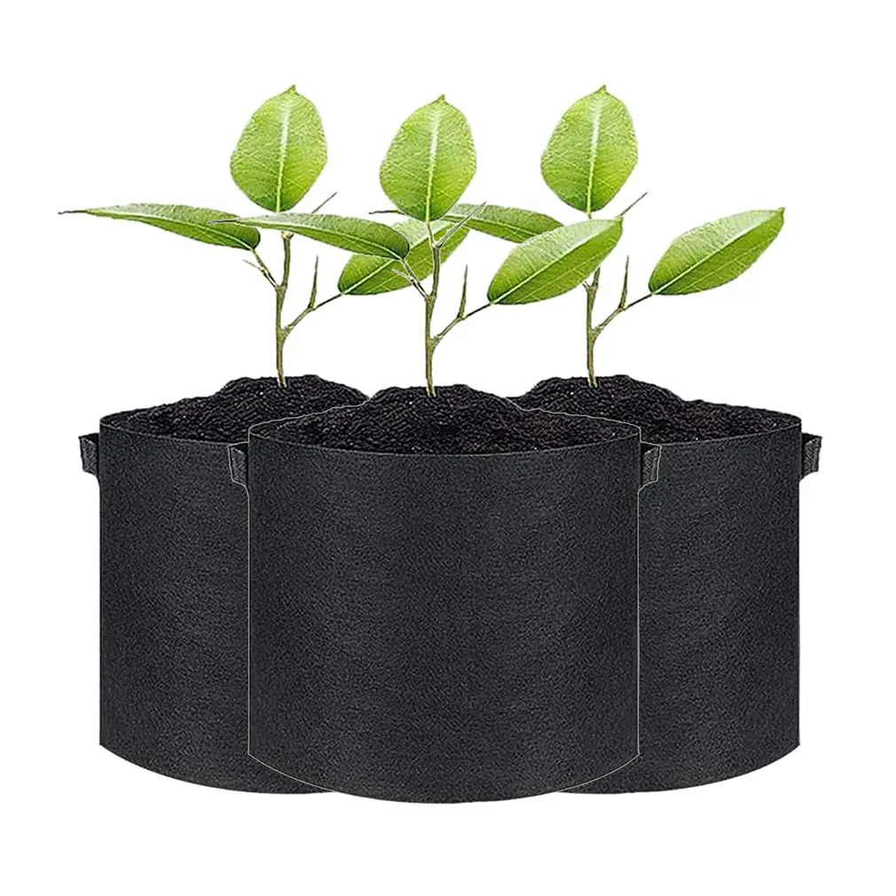 Hot 3-Pack 7 Gallons Thickened Nonwoven Fabric Pots Grow Bags With Handles For Plant Vegetables Garden For Outdoor Or Indoor Use
Hot 3-Pack 7 Gallons Thickened Nonwoven Fabric Pots Grow Bags With Handles For Plant Vegetables Garden For Outdoor Or Indoor Use