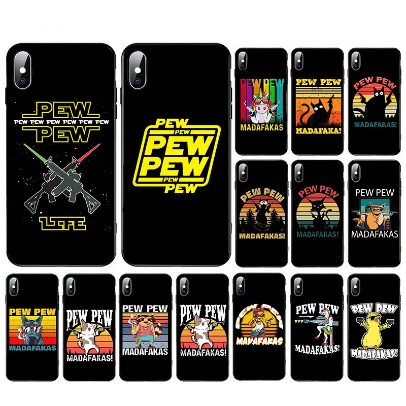 Soft TPU phone case 12 mini se2020 Funny cartoon Pew Pew Madafakas cover for iphone 11 pro max xs xr x 7 plus 8 6s shell Coque
Soft TPU phone case 12 mini se2020 Funny cartoon Pew Pew Madafakas cover for iphone 11 pro max xs xr x 7 plus 8 6s shell Coque