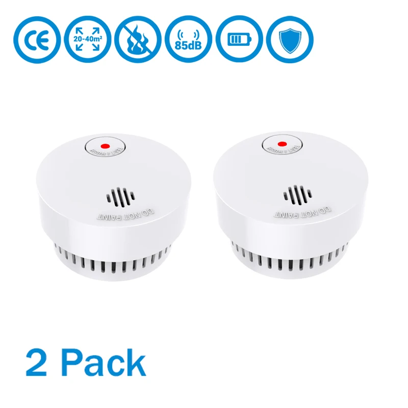 CPvan SM01 2pcs/Lot EN14604 CE Certified Smoke Detector Sensor Detector 10 Years Battery Life Fire Alarm Home Security Detector
CPvan SM01 2pcs/Lot EN14604 CE Certified Smoke Detector Sensor Detector 10 Years Battery Life Fire Alarm Home Security Detector