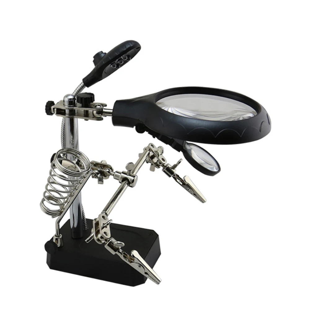 BST-16129C desktop magnifier with auxiliary clamp 2.5-7.5 times magnification with LED light
BST-16129C desktop magnifier with auxiliary clamp 2.5-7.5 times magnification with LED light